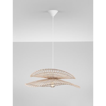 Lampa wisząca Luces Exclusivas SELVORA LE45374 drewno jasne i ciemne, biały