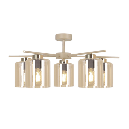 Lampa sufitowa Kaja VANES K-5812 bursztynowy, beż, złoty
