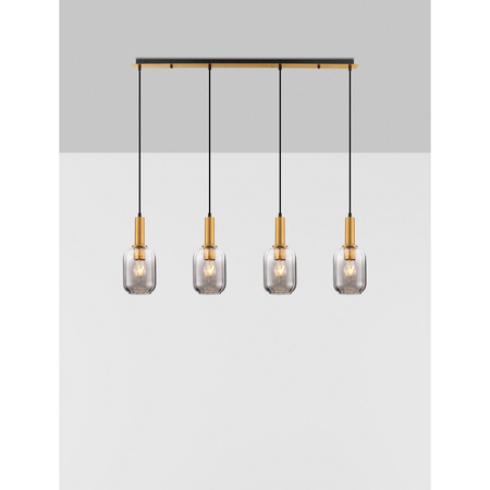 Lampa wisząca Luces Exclusivas QUERISA LE45217 złoty i odcienie złota, szary i odcienie szarości