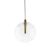 Lampa wisząca Abigali GLOBO G4 ⌀120mm szklana, złote elementy