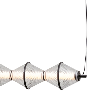 Lampa wisząca Italux Fuente PND-34395-5-BK Czarny mat