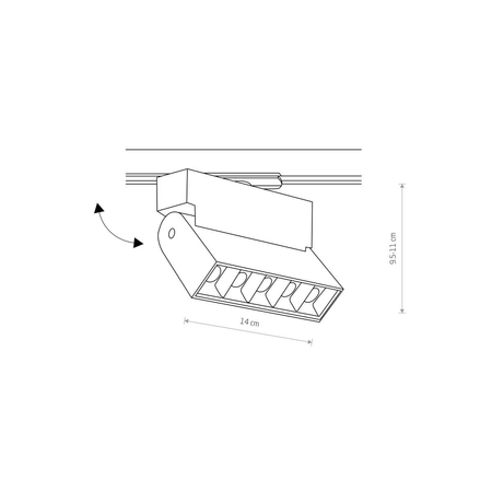 Reflektor PROFILE FOCUS LED Nowodvorski 7621 czarny