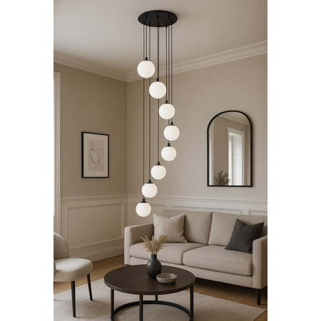 Lampa wisząca Kaja ASPEN K-5552 czarny, biały