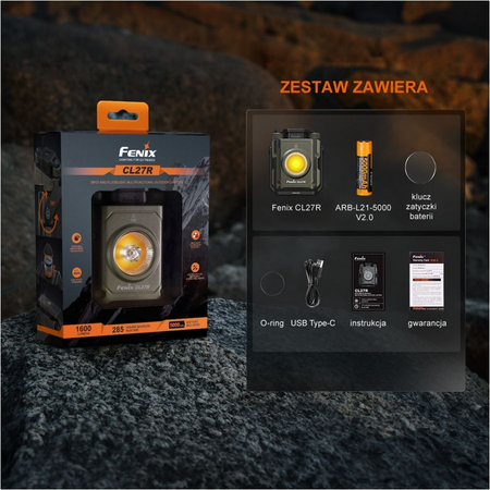 Latarka kempingowa Fenix CL27R zielona 039-612