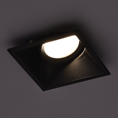 Milagro Oczko Sufitowe Podtynkowe Kwadratowe Ruchome 1xGU10 IP20 Czarny MLOS7242 CZARNY