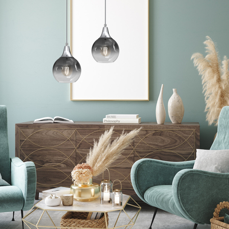 Milagro Lampa wisząca MONTE SILVER fi 150 1xE27 MLP8321 SREBRNY