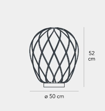 Lampa stołowa Fontana Arte F434010550CBNE Pinecone