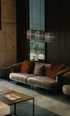 Lampa wisząca ZIMBO Kaja K-5220 czarny/złoty