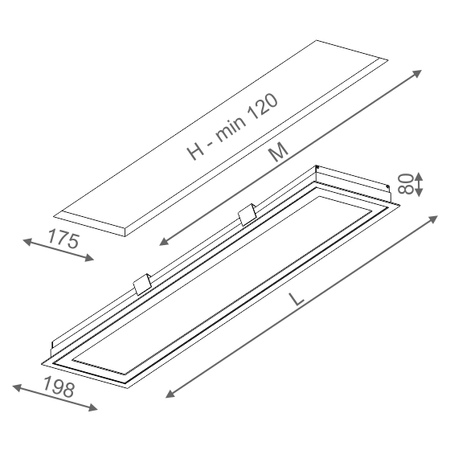 Lampa wpuszczana AQForm Set Sleek 60 LED Recessed Biały Struktura