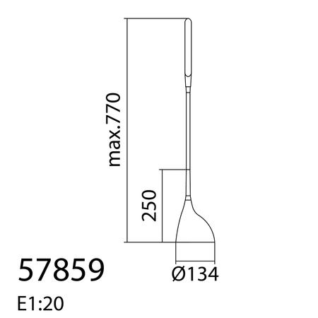 Lampa stołowa ROBIN czarny 10W 750lm 4000K ściemniacz 3 stopniowy
