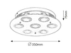 Lampa sufitowa Rabalux Naomi 2518 chrom
