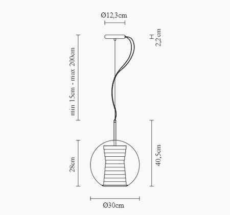 Lampa wisząca Fabbian D57A5312 Beluga Royal Ø30 Oro-LED