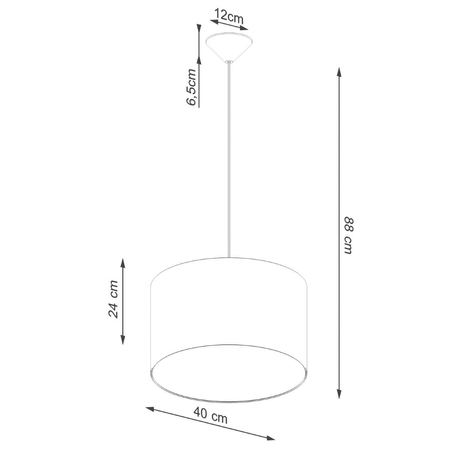 Sollux Lighting Lampa wisząca NOVA 40 czarna SL.1406
