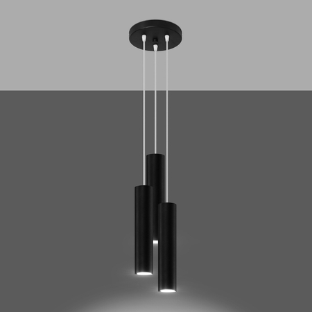Sollux Lighting Lampa wisząca LAGOS 3P czarny SL.1079