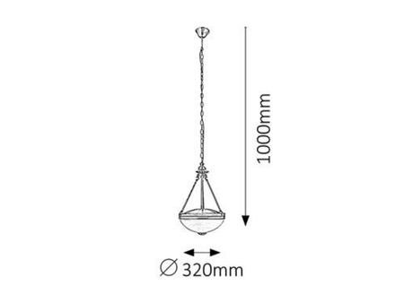 Żyrandol Rabalux Marlene 8547 brąz