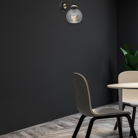 Milagro Kinkiet OMEGA BLACK/GOLD 1xE27 MLP6528 CZARNY / ZŁOTY