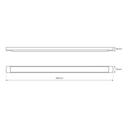 Eko-Light Listwa LED Batten 27W 90cm 4000K - Czarny ML0749 CZARNY