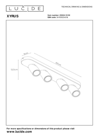 Reflektor Lucide XYRUS 23954/21/30 czarny