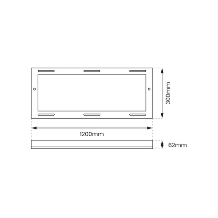 Eko-Light Ramka Aluminiowa 120x30 Backlit EKP0576 BIAŁY
