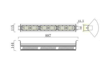 Lampa LED IC HighBay Linear 150W Philips 3030 5 lat gwarancji NW