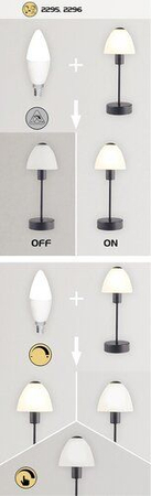 Lampa stołowa Rabalux Lydia 2296 czarny matowy