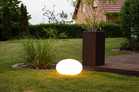 Kropla LED Lampa solarna zewnętrzna ogrodowa przenośna 2900K Biała ciepła 24x42 32420S biały