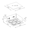 Lampa wpuszczana AQForm Squares 50 x 4 LED Sq Recessed Biały Struktura