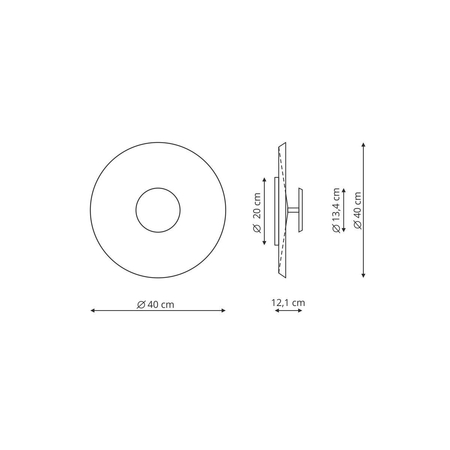 Light Prestige Plafon COCO 40 cm coffee LED LP-0508/1C-40 CF