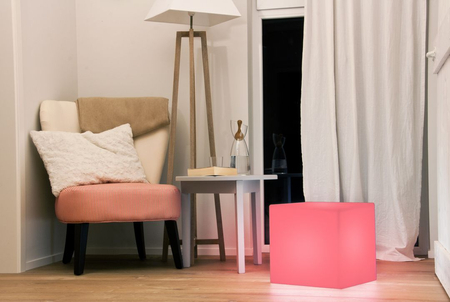 Kostka LED Lampa zewnętrzna ogrodowa 2700K RGB 33cm 32445L biały