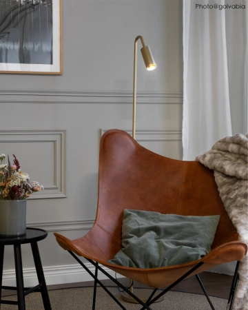 Lampa podłogowa By Rydens Curve 4100950-6503 matowy złoty