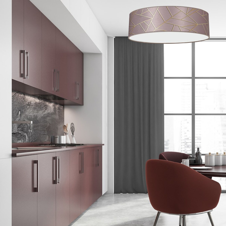 Milagro Lampa sufitowa ZIGGY PINK Gold/Pink 3xE27 Ø50cm MLP7586 ZŁOTO / RÓŻ