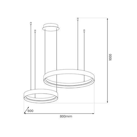 Milagro Lampa wisząca ORBITA 72W LED ML1187 BIAŁY + CZARNY
