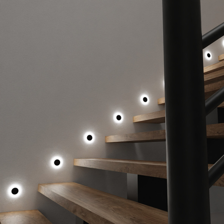 Eko-Light Oprawa schodowa OTI BLACK Barwa Neutralna 4000K EKS698 CZARNY / BIAŁY