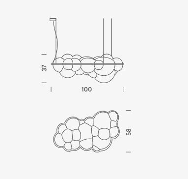 Lampa wisząca Nemo NUMLWW51 Nuvola