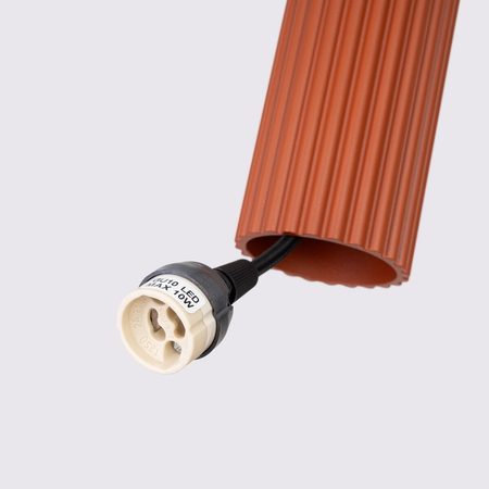 Sollux Lighting Lampa wisząca KARBON 2 ochra czerwona SL.1631