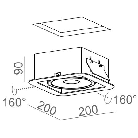 Lampa wpuszczana AQForm Iform 111 x 1 Qrled Recessed Biały Struktura