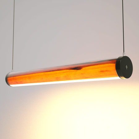 Lampa LED Wooden TUBE Walnut Wi-Fi-Control