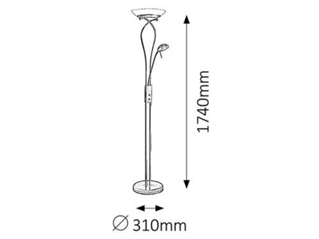 Lampa podłogowa Rabalux Gamma 4077 chrom satyna