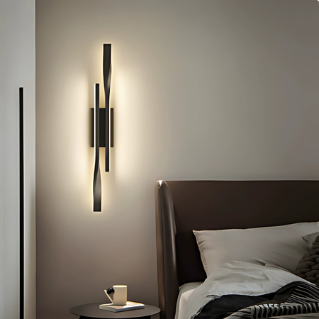 Kinkiet LED Abigali Vargo 12W nowoczesny 42cm czarny