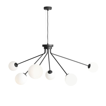 Lampa wisząca HOLM 6 BLACK Aldex 1082K1 czarny