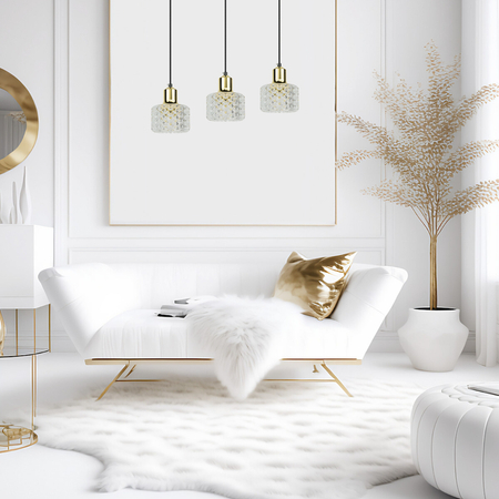 Milagro Lampa wisząca LUMI 3xG9 ML9748 CZARNY + ZŁOTY