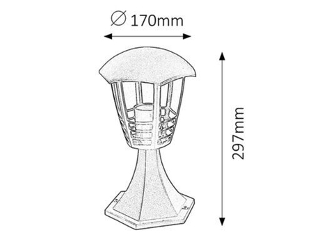 Lampa zewnętrzna Rabalux Marseille 8619 czarny