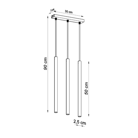 Sollux Lighting Lampa wisząca PASTELO 3 biała SL.0466