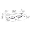 Lampa natynkowa AQForm Sleek Distance 111 x 2 Qrled Surface Biały Struktura