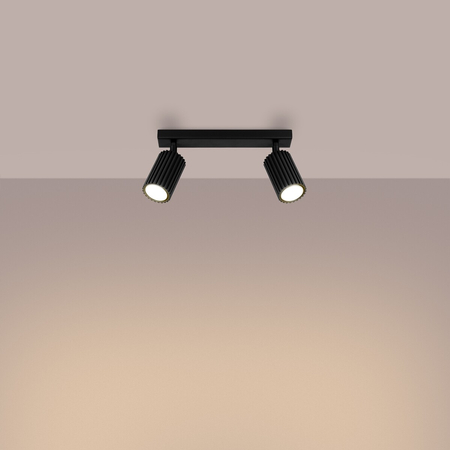 Sollux Lighting Plafon KARBON 2 czarny SL.1580