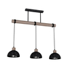 Milagro Lampa wisząca ERIK Sawn black/Patinated wood 3XE27 MLP7640 PRZECIERANY CZARNY / DREWNO PATYNOWANE