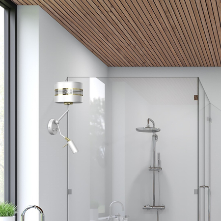 Milagro Kinkiet Ultimo 1xE27 1x mini GU10 Biały MLP7346 Biel / Złoto