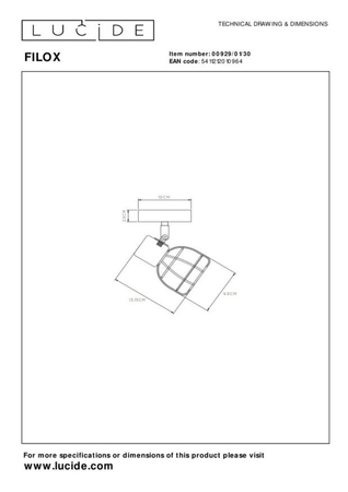 Reflektor Lucide FILOX 00929/01/30 czarny