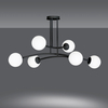 Lampa sufitowa HALLDOR 6 BLACK Emibig 1024/6 biały/czarny
