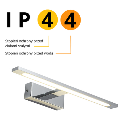 Kinkiet Isla średni CCT 1xLED chrom IP44 GS-LWB-12W CH CCT